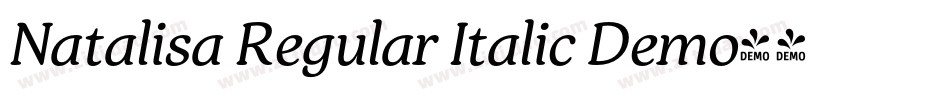 Natalisa Regular Italic Demo字体转换